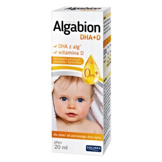 Algabion DHA + D, dla dzieci od pierwszego dnia życia, 20 ml - zdjęcie produktu