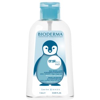 Bioderma ABcDerm H2O, płyn micelarny do oczyszczania skóry niemowląt i dzieci od urodzenia, 1 l - zdjęcie produktu