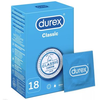 Durex Classic, prezerwatywy klasyczne gładkie, 18 sztuk - zdjęcie produktu