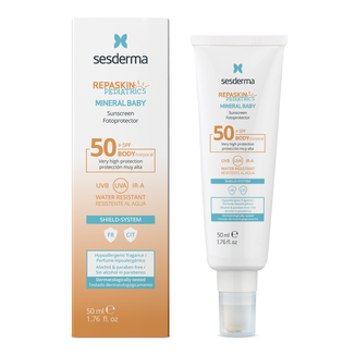 Sesderma Repaskin Pediatrics, mineralny krem przeciwsłoneczny dla dzieci poniżej 3 lat, SPF 50+, 50 ml  - zdjęcie produktu