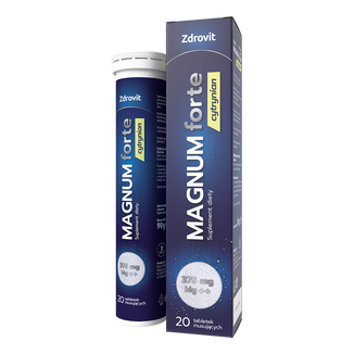 Zdrovit Magnum Forte Cytrynian 375 mg, 20 tabletek musujących - zdjęcie produktu