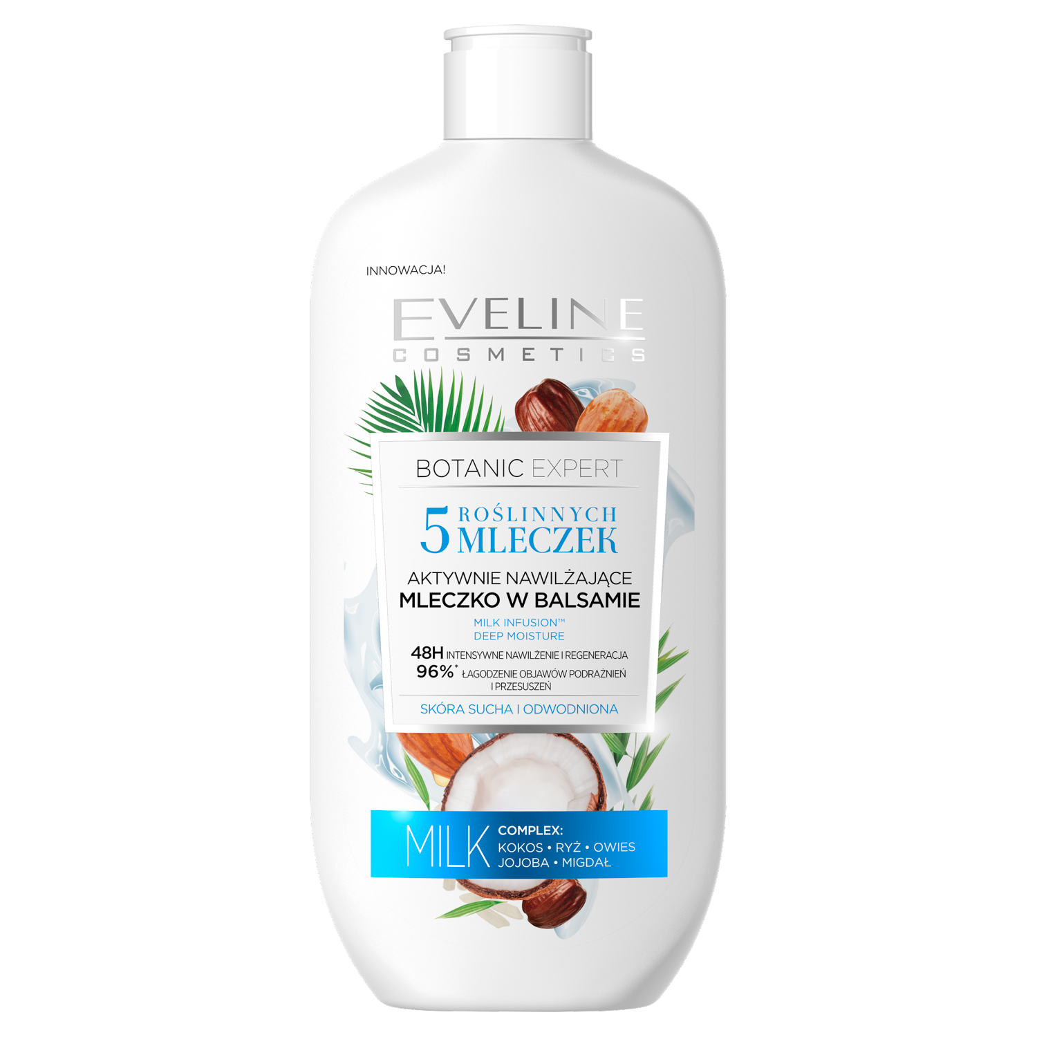 Nieznana Eveline Cosmetics Botanic Expert, aktywnie nawilżające mleczko do ciała w balsamie, skóra sucha i odwodniona, 350 ml