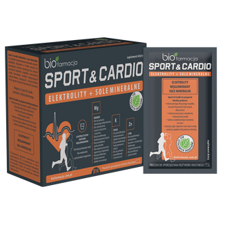 Biofarmacja Sport & Cardio, elektrolity + sole mineralne, 17 g x 14 saszetek - zdjęcie produktu