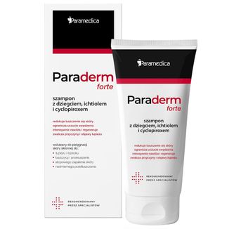 Paraderm Forte, szampon z dziegciem, ichtiolem i cyclopiroxem, 150 g USZKODZONE OPAKOWANIE - zdjęcie produktu