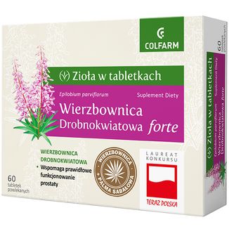 Zioła w tabletkach Wierzbownica drobnokwiatowa Forte, 60 tabletek powlekanych USZKODZONE OPAKOWANIE - zdjęcie produktu