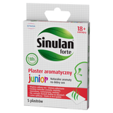 Sinulan Forte Junior, plaster aromatyczny dla dzieci od 18 miesiąca, 5 sztuk - miniaturka zdjęcia produktu