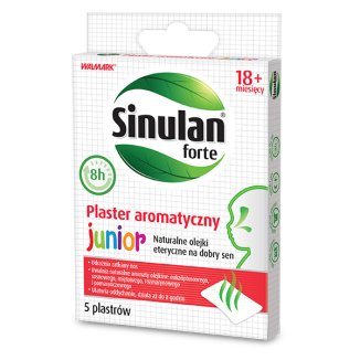 Sinulan Forte Junior, plaster aromatyczny dla dzieci od 18 miesiąca, 5 sztuk - zdjęcie produktu