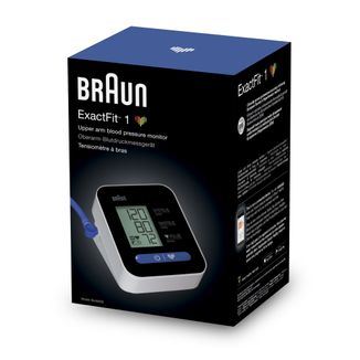 Braun ExactFit 1 BUA5000, automatyczny ciśnieniomierz naramienny z mankietem 22-42 cm, czarno-biały - zdjęcie produktu