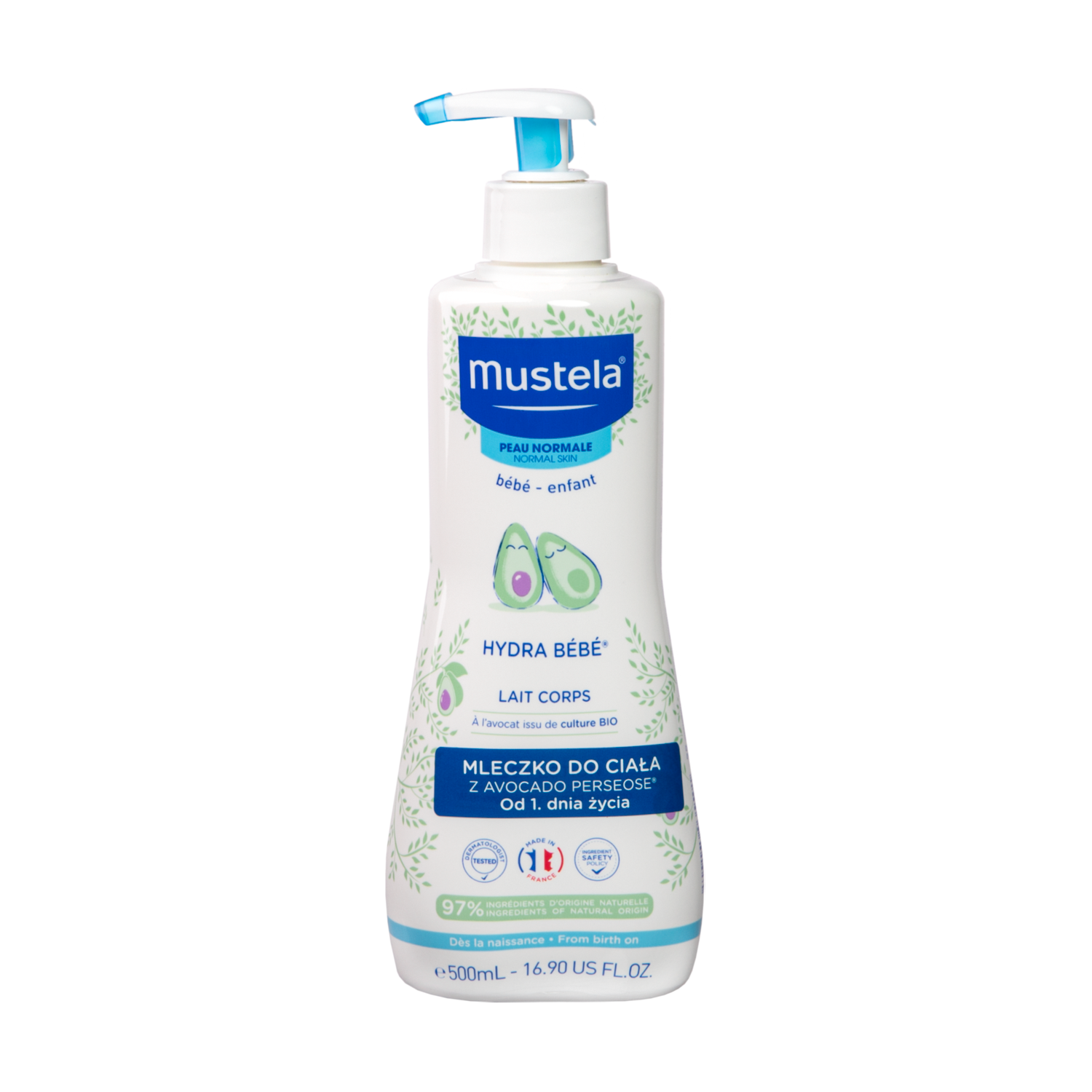 Mustela Mustela Bebe Enfant HydraBebe, Körpermilch ab dem 1. Lebenstag, 500 ml — Inhaltsstoffe und Bewertung