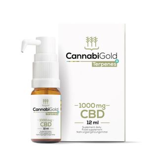 CannabiGold Terpenes+ 1000 mg CBD, olej z konopi, 12 ml USZKODZONE OPAKOWANIE - zdjęcie produktu
