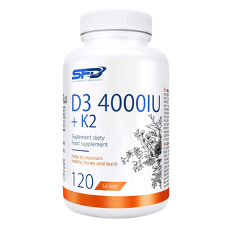 SFD D3 4000 IU + K2, witamina D 4000 j.m. + witamina K 100 µg, 120 tabletek - zdjęcie produktu