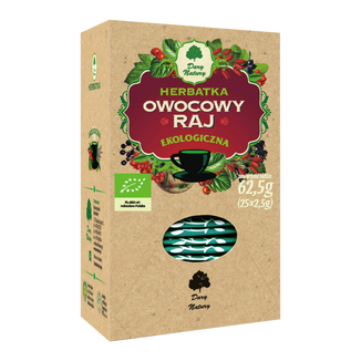 Dary Natury Owocowy Raj, herbatka ekologiczna, 2,5 g x 25 saszetek - zdjęcie produktu