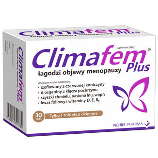 Climafem Plus, 30 tabletek Climafem Plus, 30 tabletek - zdjęcie produktu