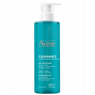 Avene Cleanance, żel oczyszczający do twarzy i ciała, skóra tłusta ze skłonnością do niedoskonałości, 400 ml - zdjęcie produktu