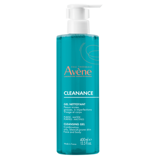 Avene Cleanance, żel oczyszczający do twarzy i ciała, skóra tłusta ze skłonnością do niedoskonałości, 400 ml - zdjęcie produktu