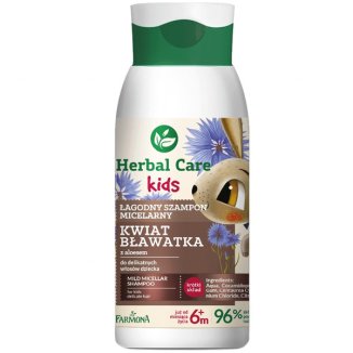 Farmona Herbal Care Kids, łagodny szampon micelarny, kwiat bławatka, od 6 miesiąca życia, 300 ml - zdjęcie produktu