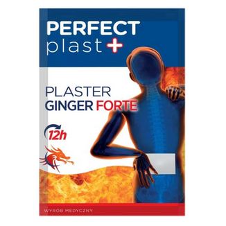 Perfect Plast+ Ginger Forte, plaster rozgrzewający, 12 cm x 18 cm, 1 sztuka - zdjęcie produktu