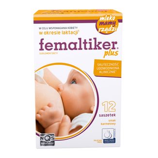 Femaltiker Plus, smak karmelowy, 12 saszetek USZKODZONE OPAKOWANIE - zdjęcie produktu