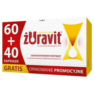 Żuravit, 60 kapsułek + 40 kapsułek gratis USZKODZONE OPAKOWANIE - zdjęcie produktu