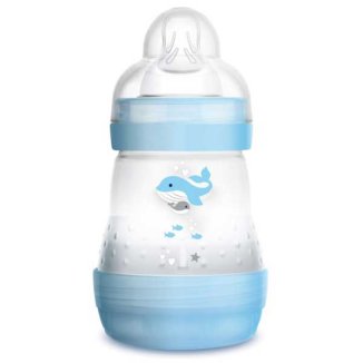 MAM Anti Colic, butelka antykolkowa, samosterylizująca, ze smoczkiem o wolnym przepływie, Boy, od urodzenia, 160 ml - zdjęcie produktu
