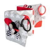 Canpol Babies, pluszowa kontrastowa książeczka edukacyjna, Sensory Toys, od urodzenia, 1 sztuka - miniaturka zdjęcia produktu