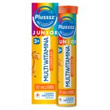 Plusssz Junior Multiwitamina Complex, dla dzieci powyżej 3 lat, smak tropikalny, 20 tabletek musujących USZKODZONE OPAKOWANIE - miniaturka zdjęcia produktu