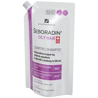 Seboradin Oily Hair, szampon do włosów przetłuszczająch się i skłonnych do wypadania, zapas, 400 ml - zdjęcie produktu