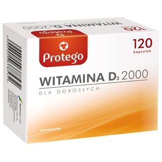 Protego Witamina D 2000 j.m., 120 kapsułek USZKODZONE OPAKOWANIE - zdjęcie produktu