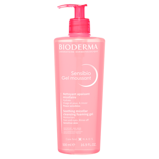 Bioderma Sensibio Gel Moussant, łagodzący żel micelarny do mycia twarzy, skóra wrażliwa i nadwrażliwa, 500 ml - zdjęcie produktu