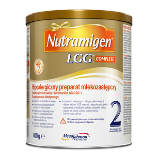Nutramigen 2 LGG Complete, hipoalergiczny preparat mlekozastępczy, od 6 miesiąca, 400 g - zdjęcie produktu