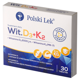 Sundovit D3+K2, 30 tabletek - zdjęcie produktu