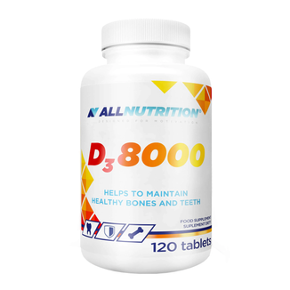 Allnutrition D3 8000, witamina D 200 µg, 120 tabletek - zdjęcie produktu