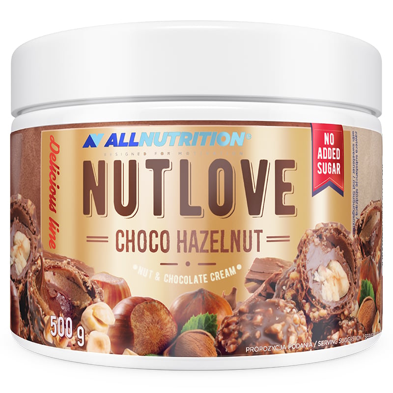 Allnutrition Allnutrition Nutlove Choco Hazelnut, krem orzechowo-czekoladowy, bez dodatku cukru, 500 g
