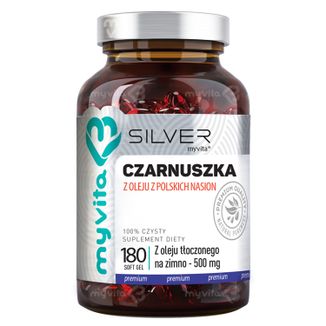 MyVita Silver Czarnuszka z oleju z polskich nasion, 180 kapsułek MyVita Silver Czarnuszka z oleju z polskich nasion, 180 kapsułek - zdjęcie produktu