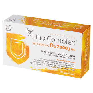 Lino Complex Witamina D3 2000 j.m., 60 kapsułek - zdjęcie produktu