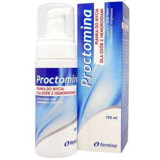Proctomina, pianka do mycia dla osób z hemoroidami, 150 ml USZKODZONE OPAKOWANIE - zdjęcie produktu