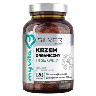 MyVita Silver Krzem organiczy, standaryzowany ekstrakt z pędów bambusa, 120 kapsułek - zdjęcie produktu