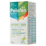 Pelafen Kid 3+ Zatoki i Nos, syrop dla dzieci powyżej 3 roku i dorosłych, smak malinowy, 100 ml - miniaturka zdjęcia produktu