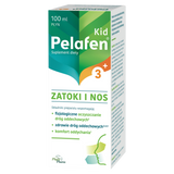 Pelafen Kid 3+ Zatoki i Nos, syrop dla dzieci powyżej 3 roku i dorosłych, smak malinowy, 100 ml - miniaturka zdjęcia produktu