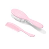 BabyOno, szczotka do włosów i grzebień dla niemowląt, miękkie włosie, różowe, 569/03, od urodzenia USZKODZONE OPAKOWANIE - miniaturka zdjęcia produktu