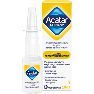 Acatar Allergy 1 mg/ml, aerozol do nosa, roztwór, 10 ml - zdjęcie produktu