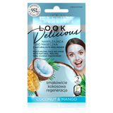 Eveline Cosmetics Look Delicious, nawilżająca bio maseczka do twarzy z naturalnym peelingiem, kokos i mango, 10 ml - miniaturka zdjęcia produktu