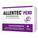 Allertec Fexo 120 mg, 10 tabletek powlekanych - miniaturka zdjęcia produktu