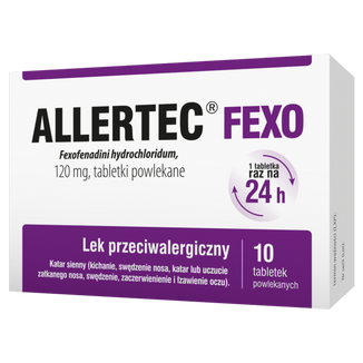 Allertec Fexo 120 mg, 10 tabletek powlekanych  - zdjęcie produktu