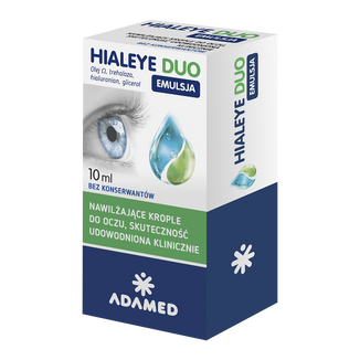 Hialeye Duo Emulsja, nawilżające krople do oczu, 10 ml - zdjęcie produktu