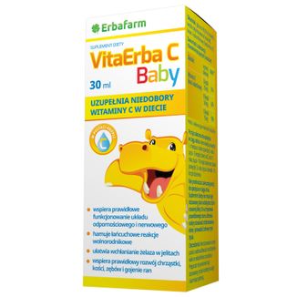 Erbafarm Naturale VitaErba C Baby, krople, 30 ml USZKODZONE OPAKOWANIE - zdjęcie produktu