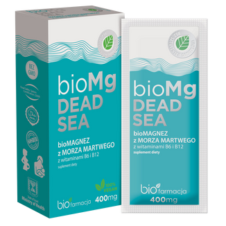 Biofarmacja BioMg Dead Sea, biomagnez z witaminami B6 i B12, 2,7 g x 7 saszetek - zdjęcie produktu