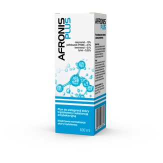 Afronis Plus, płyn do pielęgnacji skóry trądzikowej z substancją antybakteryjną, 100 g USZKODZONE OPAKOWANIE - zdjęcie produktu