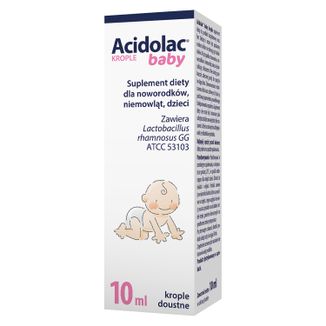 Acidolac Baby, krople doustne dla noworodków, niemowląt i dzieci, 10 ml - zdjęcie produktu