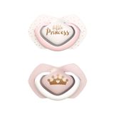 Canpol Babies, smoczek uspokajający, silikonowy, symetryczny, Royal Baby, różowy, 22/651, 6-18 miesięcy, 2 sztuki - miniaturka zdjęcia produktu